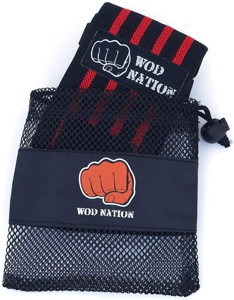 WOD Nation Wrist Wraps for Weightlifting, Professional Gym Wrist Straps W/Thumb Loop, Wrist Wraps for Men & Women, Wrist Support Wraps for Strength Training, Powerlifting & Bodybuilding